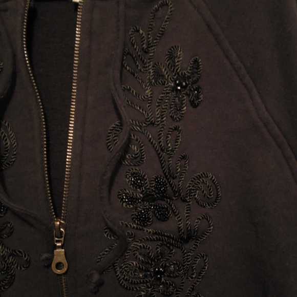 Hoodie Sweat Jacket Embellished - Picture 5 of 8